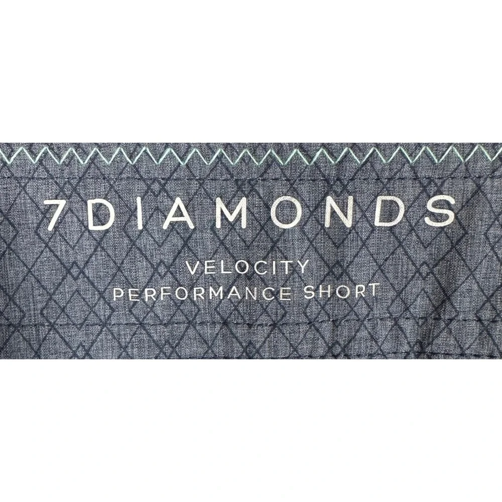 7 Diamonds Velocity Shorts Mens 31 Navy Hybrid Performance Golf Chino Stretch